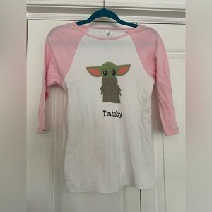 Baby Yoda Graphic Raglan Shirt